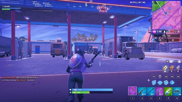 Druga stacja benzynowa jest położona na południu mapy, a dokładnie niedaleko Oazy Odpoczynku - Namaluj graffiti na różnych stacjach benzynowych | Wyzwanie sezonu 10 Fortnite - Fortnite: Battle Royale - poradnik do gry