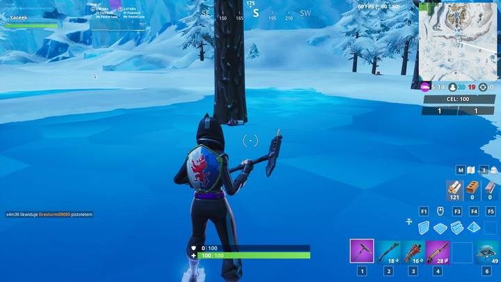 Trzecia puszka ukryta została przy zamarzniętym wodospadzie, czyli u zboczu góry - wioski wikingów - Znajdź zgubione farby w sprayu | Wyzwanie sezonu 10 Fortnite - Fortnite: Battle Royale - poradnik do gry