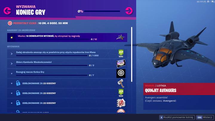 QuinJet Avengers to nagroda, na którą wszyscy czekają. - Avengers w Fortnite Battle Royale - Wyzwania Koniec Gry - Fortnite: Battle Royale - poradnik do gry