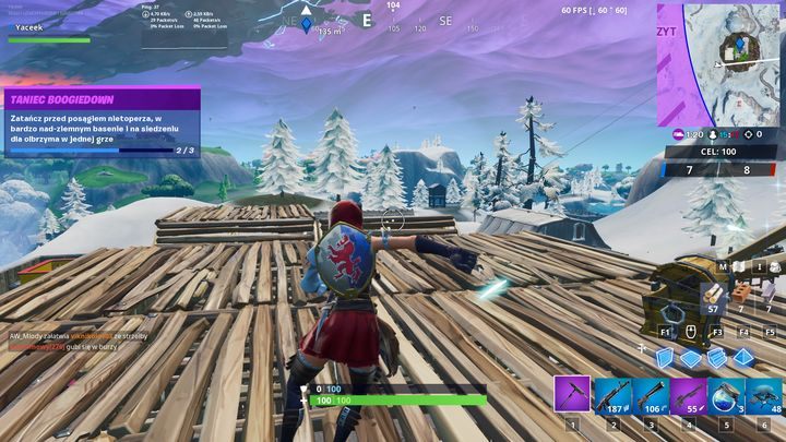 Trzeci obiekt to ogromne, drewniane siedzisko dla olbrzyma, które znajduje się niedaleko Szemranych Szybów - Zatańcz przed posągiem nietoperza | Wyzwanie sezonu 10 Fortnite - Fortnite: Battle Royale - poradnik do gry