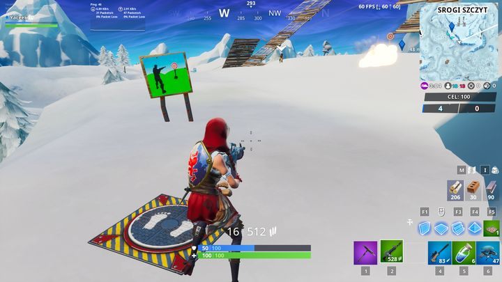 Wyzwanie jest banalnie proste, ale musisz mieć przy sobie dowolną broń (najlepiej średniego zasięgu, jak karabin szturmowy) - Traf w cel na strzelnicy | Wyzwanie sezonu 10 Fortnite - Fortnite: Battle Royale - poradnik do gry