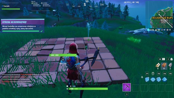 Po wylądowaniu na miejscu, musisz znaleźć odpowiednie miejsce, gdzie można zaliczyć samo wyzwanie - Wrzuć butelkę na oznaczone miejsce | Wyzwanie sezonu 10 Fortnite - Fortnite: Battle Royale - poradnik do gry