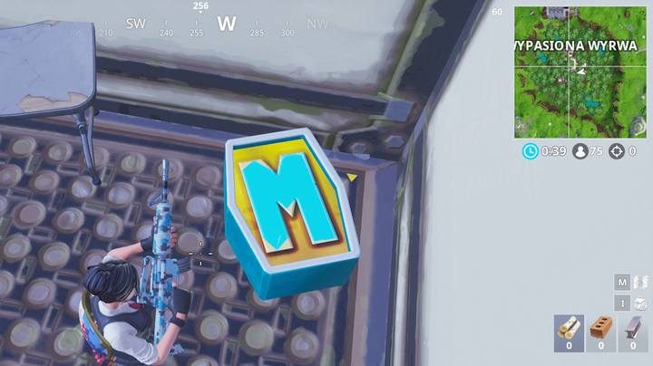 Dokładne położenie litery M wraz z lokacją na minimapie - Wyzwanie - Przeszukaj litery NOMS | Wyzwania Fortnite Battle Royale - Fortnite: Battle Royale - poradnik do gry