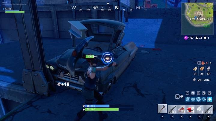 Niebieskie okręgi gwarantują zmniejszenie czasu niszczenia obiektów. - Jak budować w Fortnite Battle Royale? - Fortnite: Battle Royale - poradnik do gry