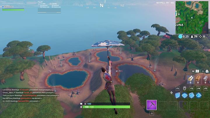 Wyzwanie dotyczące uniesienia się na gorących źródłach jest bardzo łatwe, ale są miejsca na mapie gdzie zadanie to może sprawiać trudność - Wyzwania Fortnite - Unieś się na 3 różnych gorących źródłach - Fortnite: Battle Royale - poradnik do gry