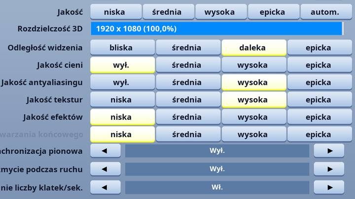 Ustawienia, które zagwarantowały mi ponad 100 klatek na sekundę. - Fortnite się zacina - co robić? - Fortnite: Battle Royale - poradnik do gry