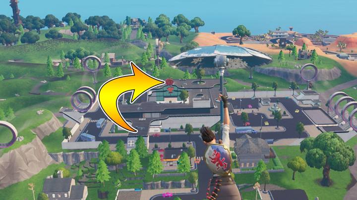 Głowa pomidorka znajduje się w Mega Markecie - Zatańcz na głowie pomidorka, Durr burgera i pierożka | Wyzwanie w Fortnite - Fortnite: Battle Royale - poradnik do gry