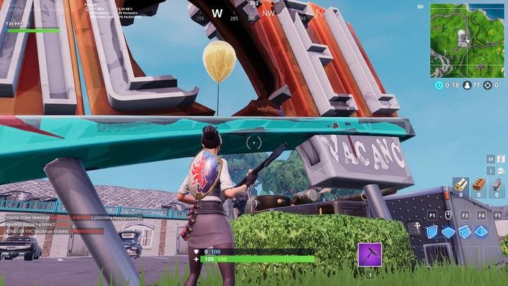 Przekłucie 10 balonów jest dziecinnie proste, jeżeli oczywiście zna się ich dokładne położenie - Wyzwanie - Przekłuj 10 złotych balonów - Fortnite: Battle Royale - poradnik do gry