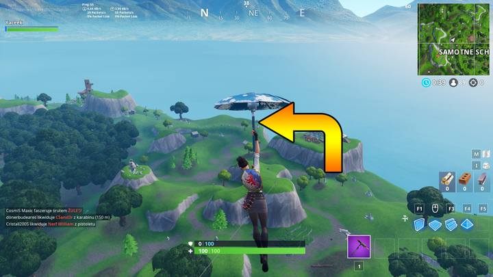 Pamiętasz niepewną platformę z wyzwania w tygodniu ósmym - Wyzwanie - Przekłuj 10 złotych balonów - Fortnite: Battle Royale - poradnik do gry