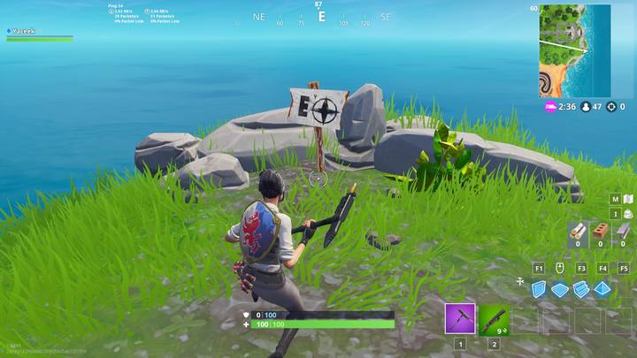 Trzeci punkt znajduje się niedaleko opuszczonej posiadłości, a obrazek powyżej prezentuje jego dokładną lokalizację - Wyzwanie - Odwiedź wszystkie punkty na wyspie w Fortnite Battle Royale - Fortnite: Battle Royale - poradnik do gry