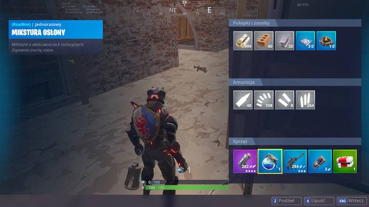 Ekran ekwipunku. - Uzbrojenie i ekwipunek w Fortnite Battle Royale - Fortnite: Battle Royale - poradnik do gry