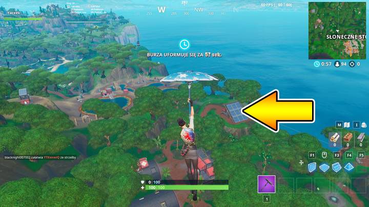 Trzeci, a zarazem ostatni panel znajduje się w dżungli, czyli w północnej części wyspy, między Słonecznymi Stopniami, a gorącymi źródłami - Odwiedź panele słoneczne | Wyzwanie w Fortnite - Fortnite: Battle Royale - poradnik do gry