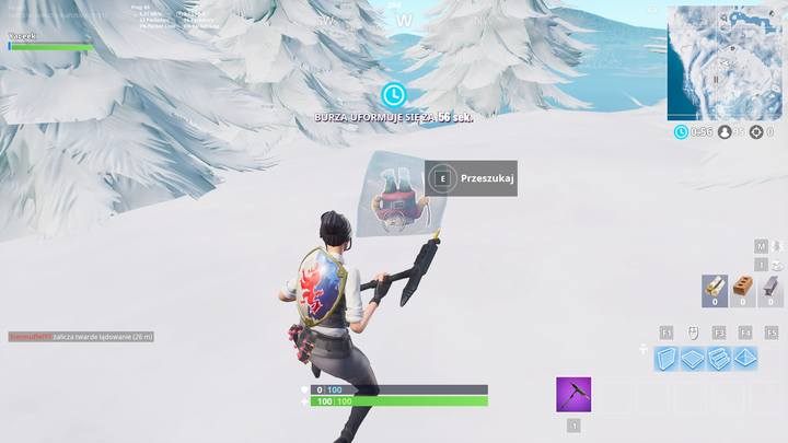 Czwarty gnom znajduje się na zachód od zamarzniętego jeziora - Wyzwanie Fortnite - Przeszukaj zimne gnomy - Fortnite: Battle Royale - poradnik do gry