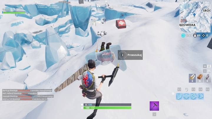 Piąty gnom ukryty został na wschód od Lodowych Lotnisk - Wyzwanie Fortnite - Przeszukaj zimne gnomy - Fortnite: Battle Royale - poradnik do gry