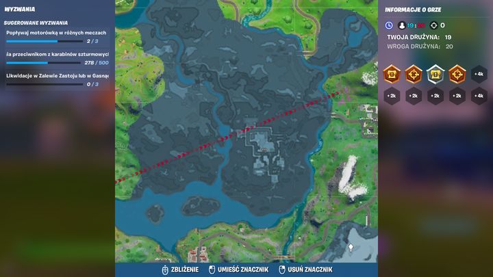 Mapa została tak skonstruowana, że pierwsze mecze zajmie ci eksploracja nieodkrytych dotąd terenów (same tereny odkrywasz samodzielnie) - Mapa w rodziale 2 Fortnite - Fortnite: Battle Royale - poradnik do gry