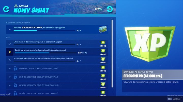Tak jak wspomniane to zostało wcześniej, samych wyzwań jest jedenaście - Tydzień 1 - Nowy Świat | Fortnite rozdział 2 - Fortnite: Battle Royale - poradnik do gry