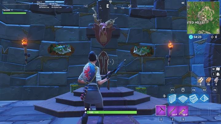 <br>Drugie trofeum znajduje się w zamczysku, na szczycie góry niedaleko Widmowych Wzgórz - Wyzwanie - Zatańcz z trofeum wędkarskim - Fortnite: Battle Royale - poradnik do gry