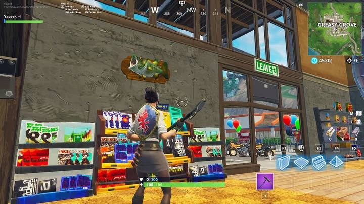 Piąte trofeum znajduje się w Lepkim Lasku, w głównym budynku w centralnej jego części - Wyzwanie - Zatańcz z trofeum wędkarskim - Fortnite: Battle Royale - poradnik do gry