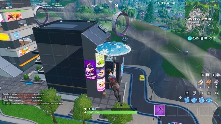 Poniższy sposób jest tylko przykładem i nie jest wymaganym, by odwiedzać reklamy tylko w jednej lub wielu lokacjach - Odwiedź różne tablice z reklamami | Wyzwanie w Fortnite - Fortnite: Battle Royale - poradnik do gry