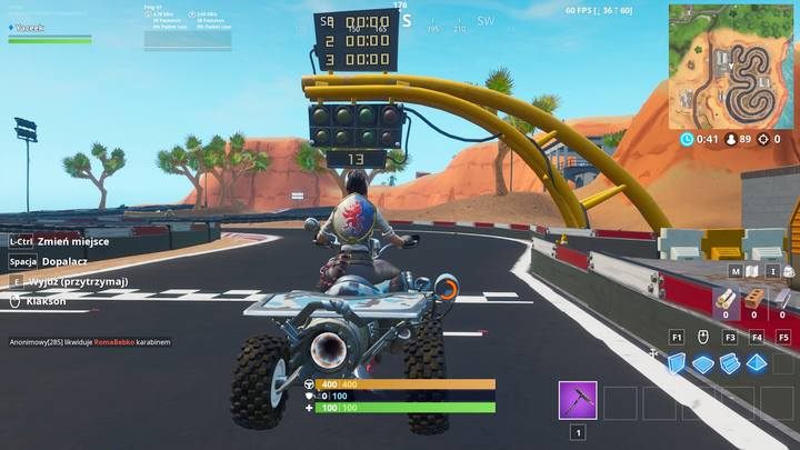 Czekaj aż zapali się zielone światło. - Ukończ okrążenie na torach wyścigowych | Wyzwanie w Fortnite - Fortnite: Battle Royale - poradnik do gry