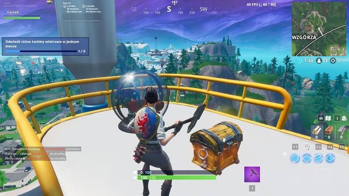 Na każdym szczycie znajdziesz kulojazd. - Odwiedź różne turbiny wiatrowe | Wyzwanie w Fortnite - Fortnite: Battle Royale - poradnik do gry
