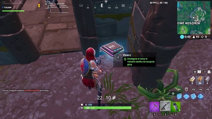 Fortbajt #50 znajduje się w ruinach zamku na szczycie góry, niedaleko Widmowych Wzgórz - Fortbajty - lokalizacja i mapa | Fortnite Battle Royale - Fortnite: Battle Royale - poradnik do gry