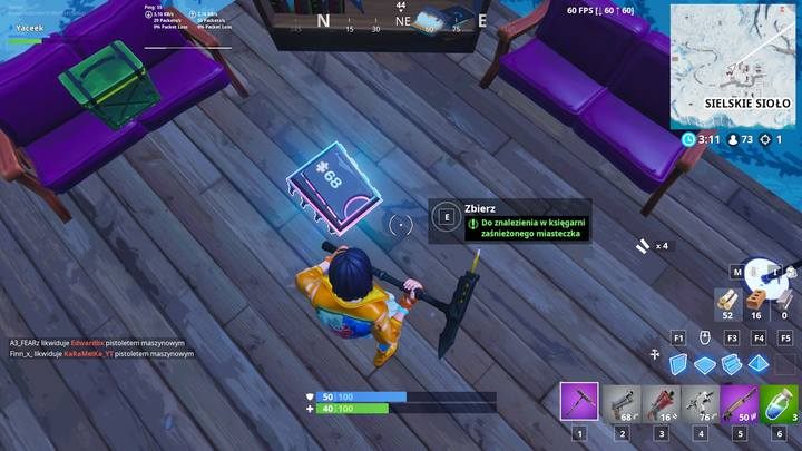 Fortbajt #68 znajduje się w księgarni zaśnieżonego miasteczka - Fortbajty - lokalizacja i mapa | Fortnite Battle Royale - Fortnite: Battle Royale - poradnik do gry