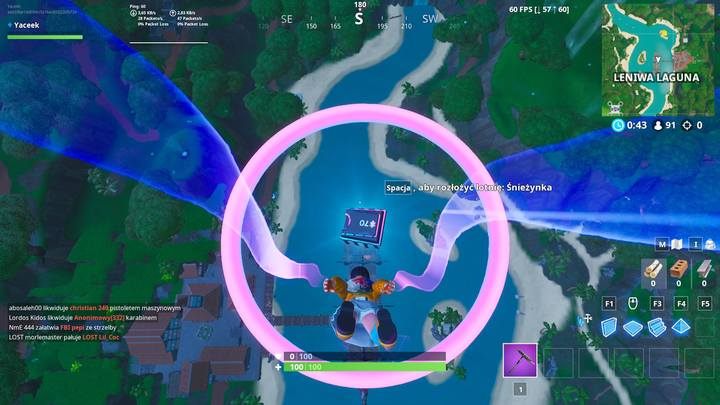Fortbajt #70 otrzymasz w momencie przelecenia przez kręgi nad Leniwą Laguną korzystając ze smugi Jaskrawa - Fortbajty - lokalizacja i mapa | Fortnite Battle Royale - Fortnite: Battle Royale - poradnik do gry