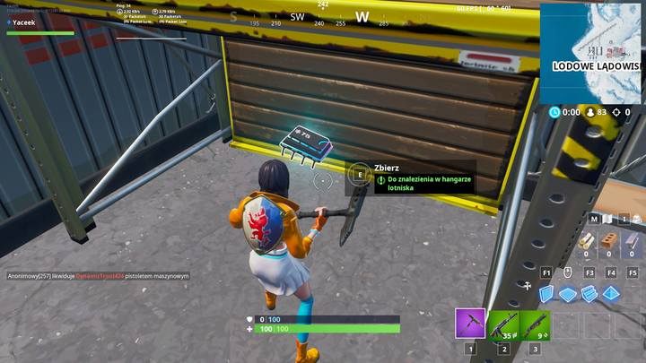 Fortbajt #75 znajduje się w hangarze lotniska w Lodowych Lądowiskach - Fortbajty - lokalizacja i mapa | Fortnite Battle Royale - Fortnite: Battle Royale - poradnik do gry