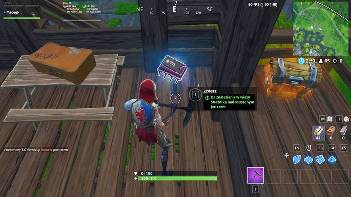 Fortbajt #78 znajduje się na szczycie wieży strażniczej, niedaleko Zalewu Zdobyczy - Fortbajty - lokalizacja i mapa | Fortnite Battle Royale - Fortnite: Battle Royale - poradnik do gry