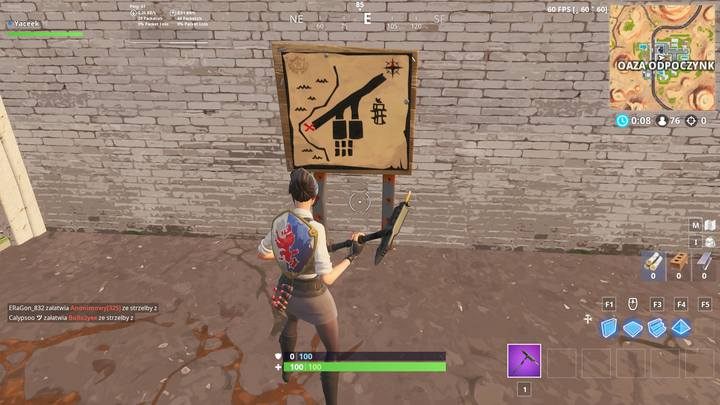 Tak jak wspomniane to zostało wcześniej, wyzwanie dzieli się na dwie części - Wyzwanie - Przeszukaj miejsce z drogowskazem (Oaza Odpoczynku) - Fortnite: Battle Royale - poradnik do gry