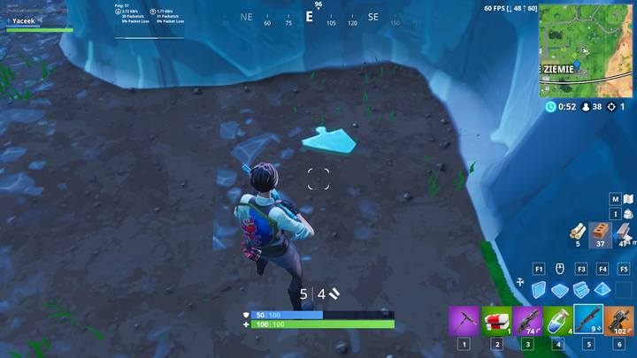 Piąty kawałek znajduje się w jaskini, niedaleko Zgubnych Ziem - Wyzwanie - Znajdź kawałki układanki - Fortnite: Battle Royale - poradnik do gry