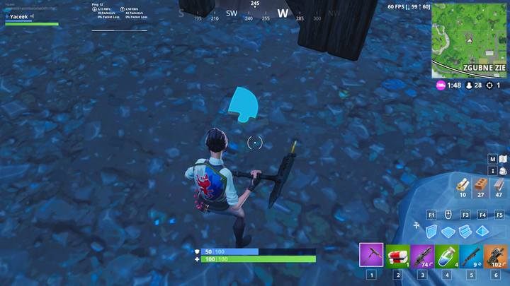 Siódmy, a zarazem ostatni już kawałek układanki ukryty został na północ od Zgubnych Ziem, a dokładnie w strukturze o kształcie widelca i noża - Wyzwanie - Znajdź kawałki układanki - Fortnite: Battle Royale - poradnik do gry