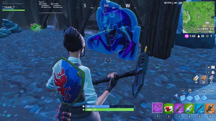 Po zebraniu wszystkich siedmiu kawałków, puzzle ułożą się w przedstawiony powyżej obrazek - Wyzwanie - Znajdź kawałki układanki - Fortnite: Battle Royale - poradnik do gry