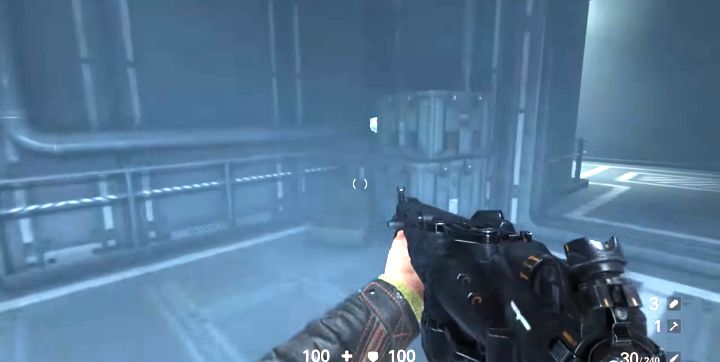 Złoto #23 ukryte jest za tymi skrzyniami. - Sekrety i misje dowódców w Roswell Podziemia | Sekrety Wolfenstein II - Wolfenstein II: The New Colossus - poradnik do gry