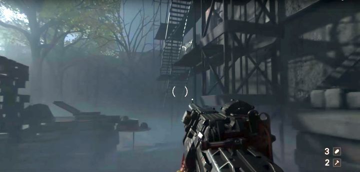 Wdrap się na górę klatki schodowej. - Sekrety i misje dowódców w Mesquite: Farma | Sekrety Wolfenstein II - Wolfenstein II: The New Colossus - poradnik do gry