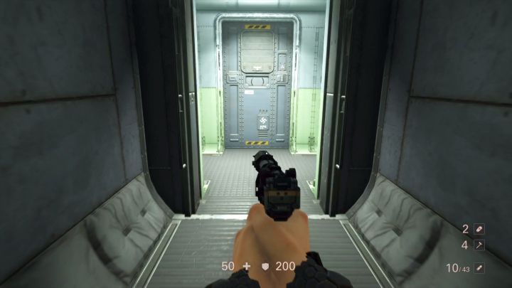 Do wyboru będzie ścieżka górna (walka) i dolna (ukrywanie się). - Rakietowy pociąg | Roswell | Solucja Wolfenstein II: The New Colossus - Wolfenstein II: The New Colossus - poradnik do gry