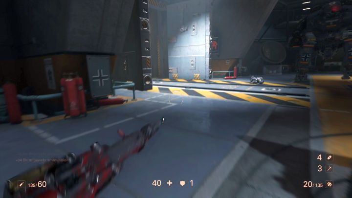 Nie dasz rady wygrać pojedynku z Zitadelle - pozostaje więc ucieczka. - Winda i hangar | Roswell | Solucja Wolfenstein II: The New Colossus - Wolfenstein II: The New Colossus - poradnik do gry