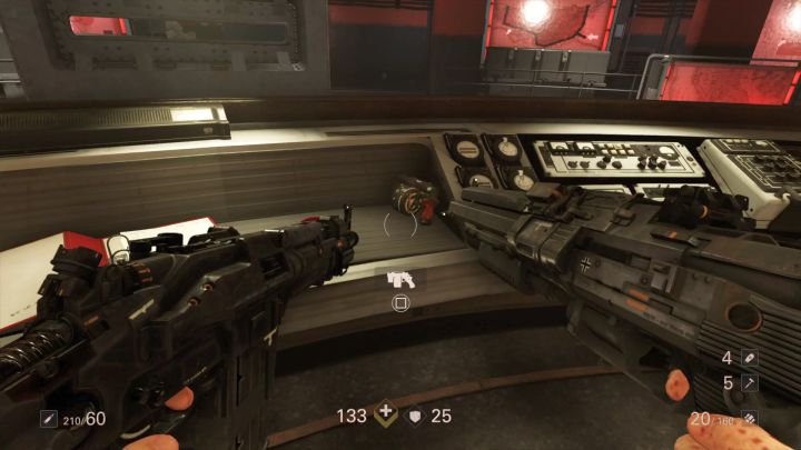 Ten niepozorny pistolecik to ręczna wyrzutnia granatów, Kampfpistole. - Zdobycie informacji o Nowym Orleanie | Nowa skóra | Solucja Wolfenstein II - Wolfenstein II: The New Colossus - poradnik do gry