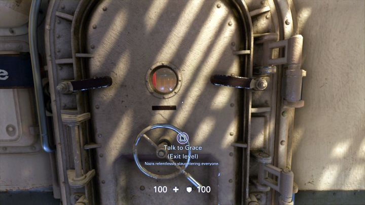 Na koniec wystarczy wybrać się do kajuty Grace, by zakończyć ten etap. - Zdobycie informacji o Nowym Orleanie | Nowa skóra | Solucja Wolfenstein II - Wolfenstein II: The New Colossus - poradnik do gry