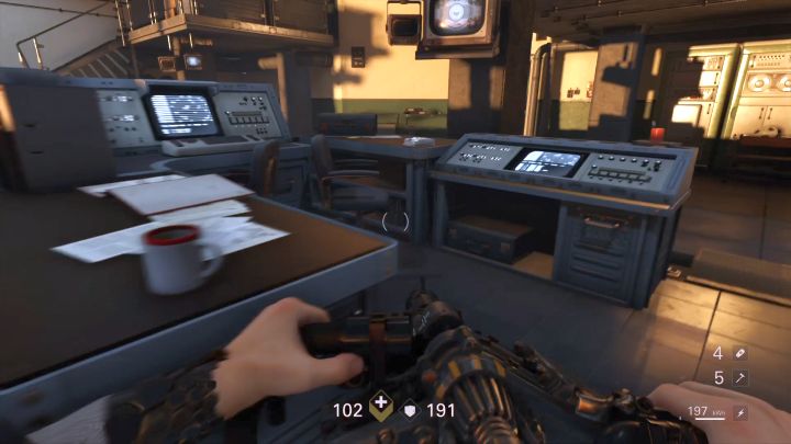 Ostatni tekst i ostatni przedmiot w tej lokacji. - Winda i Hangar | Sekrety | Rozdział 4 - Roswell | Sekrety Wolfenstein II - Wolfenstein II: The New Colossus - poradnik do gry