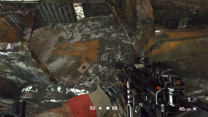 Karta gwiazd #6 we wraku samochodu. - Centrum - Sekrety i znajdźki | Sekrety Wolfenstein II - Wolfenstein II: The New Colossus - poradnik do gry