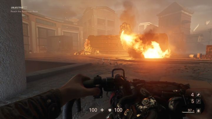 Kolejne starcie z Pancerhundem. - Ratowanie Hortona | Nowy Orlean | Solucja Wolfenstein II: The New Colossus - Wolfenstein II: The New Colossus - poradnik do gry