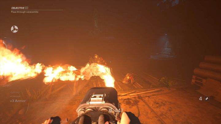 Broń Pancerhunda nie ma limitu amunicji - możesz więc cały czas prowadzić ogień. - Rewolucja | Nowy Orlean | Solucja Wolfenstein II: The New Colossus - Wolfenstein II: The New Colossus - poradnik do gry