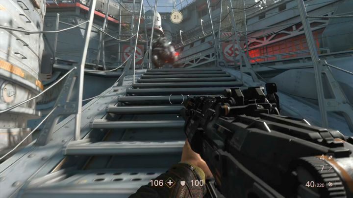 Alarm jest co prawda nieaktywny, lecz wrogowie i tak wiedzą, gdzie jesteś. - Ausmerzer | Solucja Wolfenstein II: The New Colossus - Wolfenstein II: The New Colossus - poradnik do gry