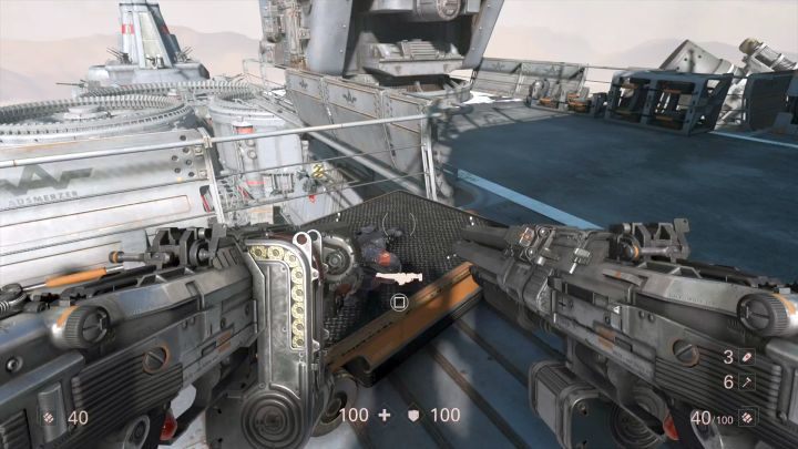 Nie zapomnij zebrać Ubergewehra przed wejściem na główny pokład. - Ausmerzer | Solucja Wolfenstein II: The New Colossus - Wolfenstein II: The New Colossus - poradnik do gry