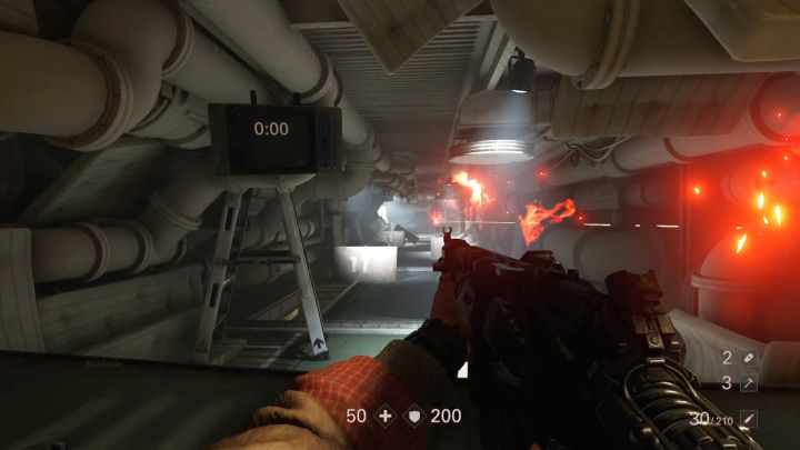 Dron dysponuje bronią laserową, jednak nie grzeszy celnością. - Zjednoczenie | Rozdział 1 - Zjednoczenie | Opis przejścia | Wolfenstein II - Wolfenstein II: The New Colossus - poradnik do gry