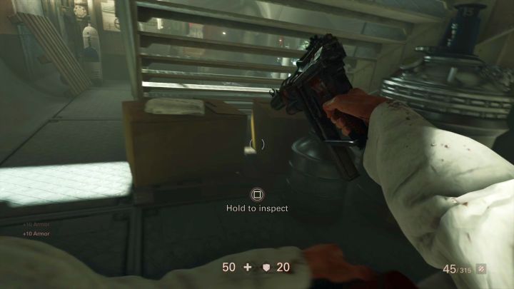 Tekst skryty pod schodami. - Sekrety w Przebudzenie - Rozdział 1 Zjednoczenie | Sekrety Wolfenstein II - Wolfenstein II: The New Colossus - poradnik do gry