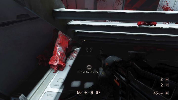 Znajdźka ukryta pod schodami. - Sekrety w Oblężenie - Rozdział 1 Zjednoczenie | Sekrety Wolfenstein II - Wolfenstein II: The New Colossus - poradnik do gry