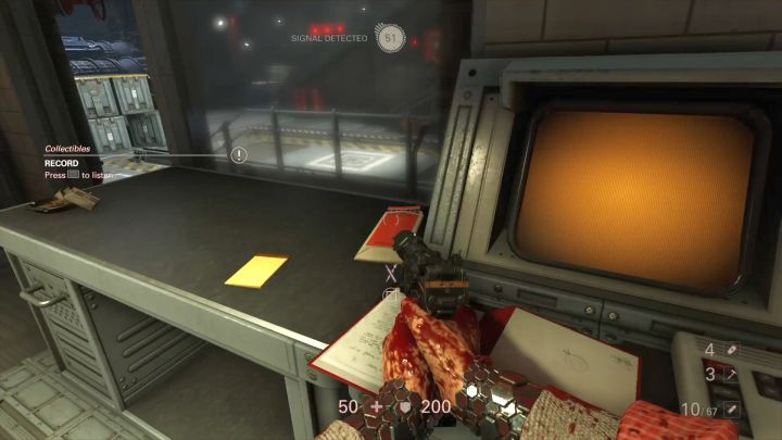 Grafika koncepcyjna leżącą w drugim pomieszczeniu kontrolnym. - Podziemna Stacja Kolejowa | Sekrety | Rozdział 4 - Roswell - Wolfenstein II: The New Colossus - poradnik do gry